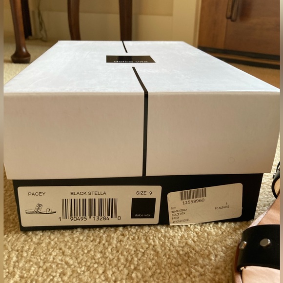 Dolce Vita NWOT Black Leather Slide Sandals Size 9 - Picture 7 of 7